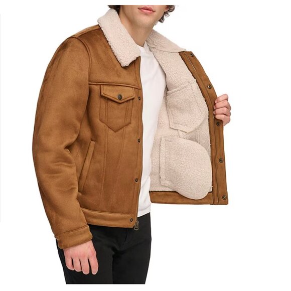 Levi's® Sherpa Sherpa Zip Front Trucker Jacket - Brown - Picture 2 of 10